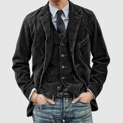 Moseholt | Vintage kordfløyelsjakke og vest for menn