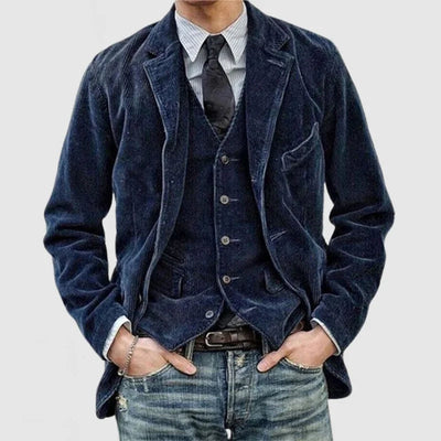 Moseholt | Vintage kordfløyelsjakke og vest for menn