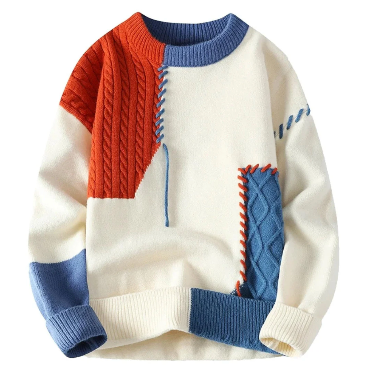 Torgeir | Stilig patchwork-genser