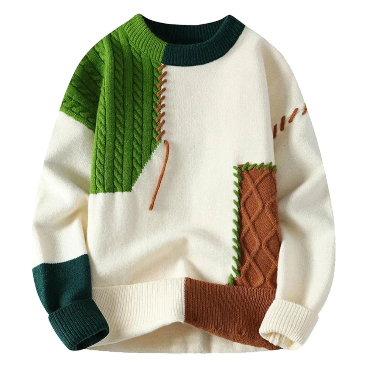 Torgeir | Stilig patchwork-genser