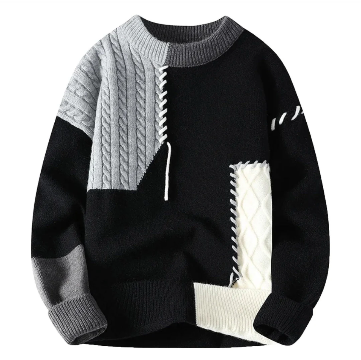 Torgeir | Stilig patchwork-genser