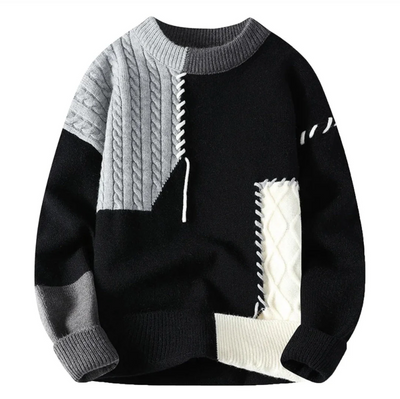 Torgeir | Stilig patchwork-genser
